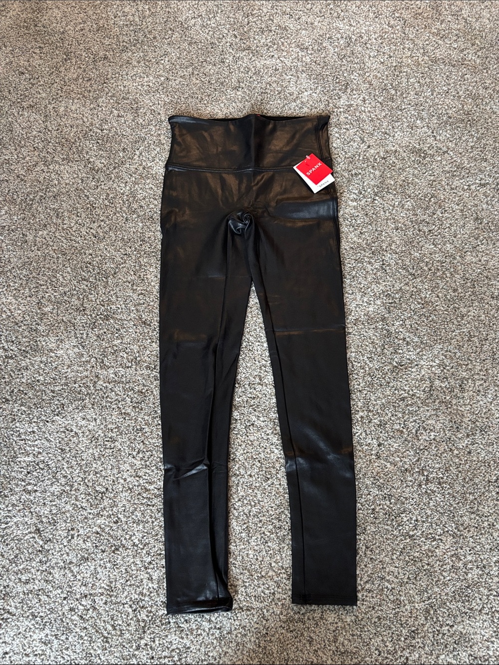 SPANX Black Faux Leather Leggings